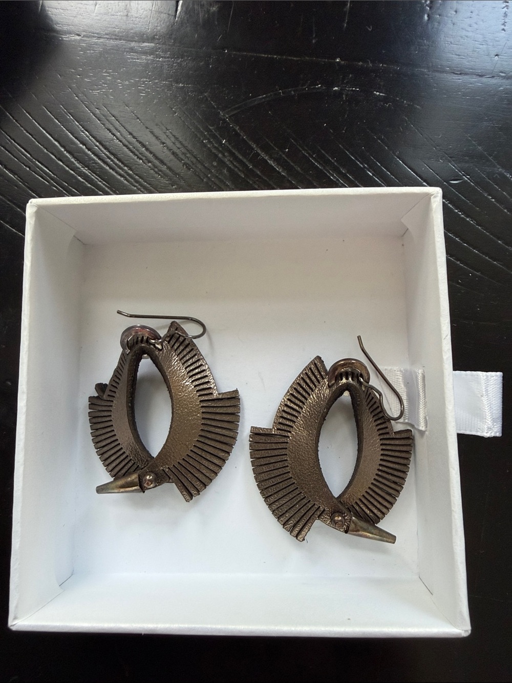 Karole Mazeika Earrings - leather new